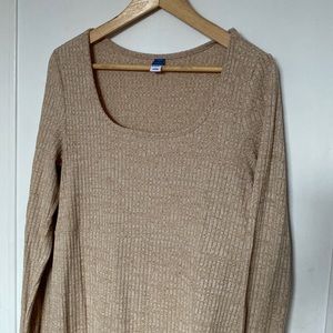 Old Navy Maternity Long Sleeve Dress (oat/flax colour) Size M